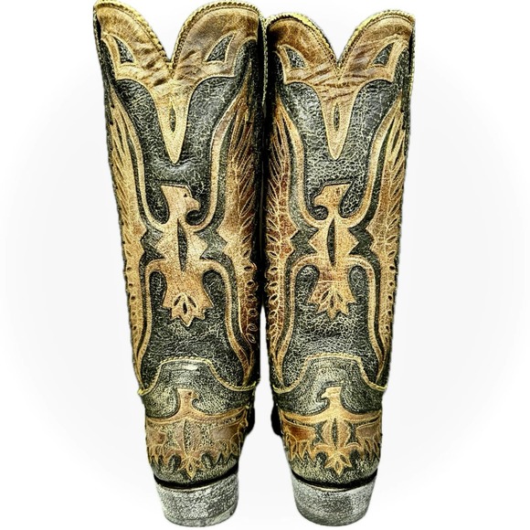 OLD GRINGO BOOT STAR Elvis Eagle Tall Black Brown Cowgirl Cowboy Western Boots - Picture 3 of 5